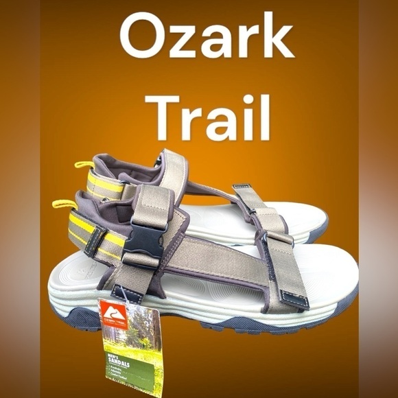 Ozark Trail-NWT Men’s 10 moss green/gray hiking sandals. Velcro adjustable. New! - Picture 12 of 12